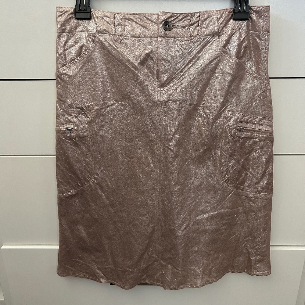 Metallic pink skirt